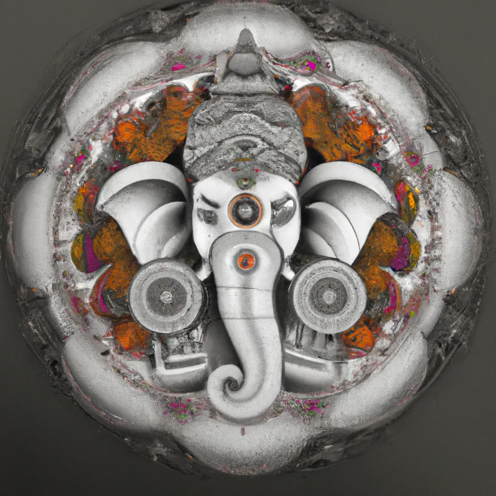 Ilustracao mandala ganesha
