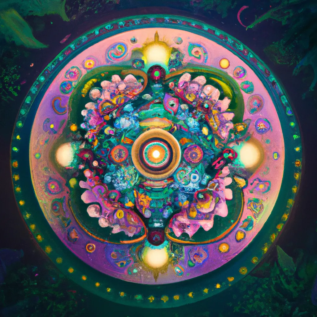 Ilustracao mandala jardim secreto