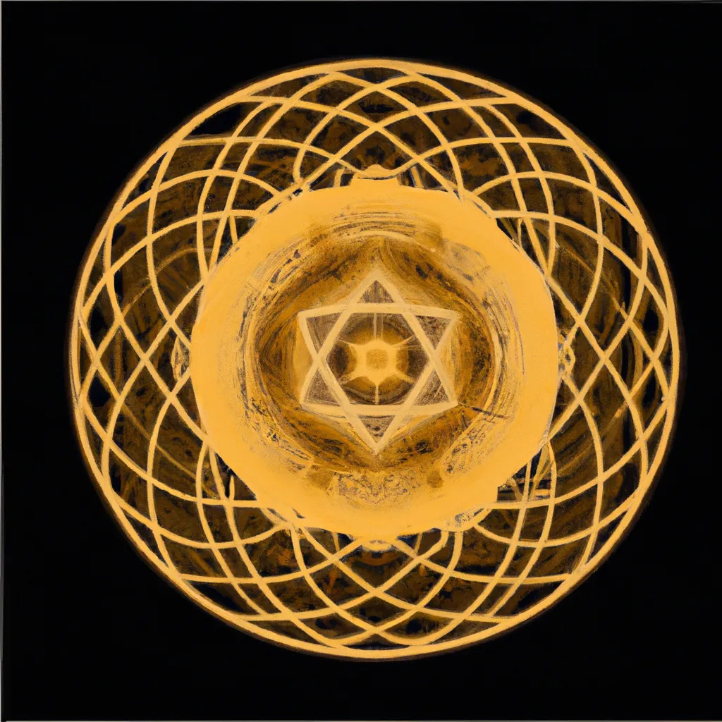 Ilustracao mandala macrame