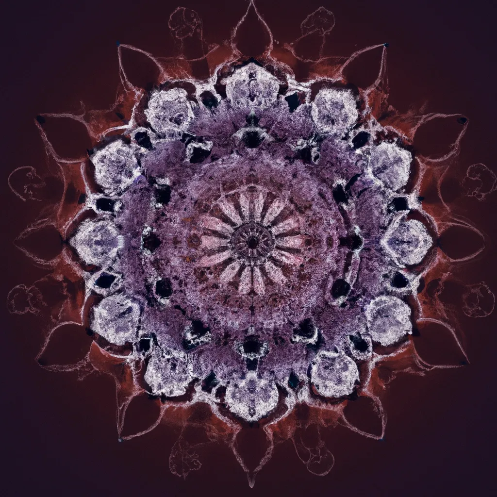 Ilustracao mandala madeira