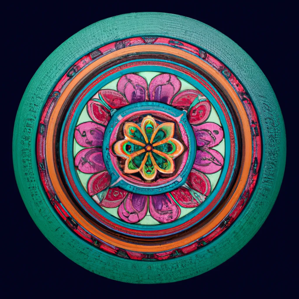 Ilustracao mandala redonda