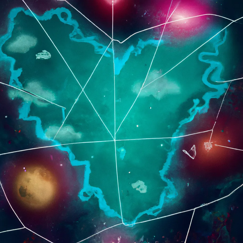 Ilustracao mapa astral amor