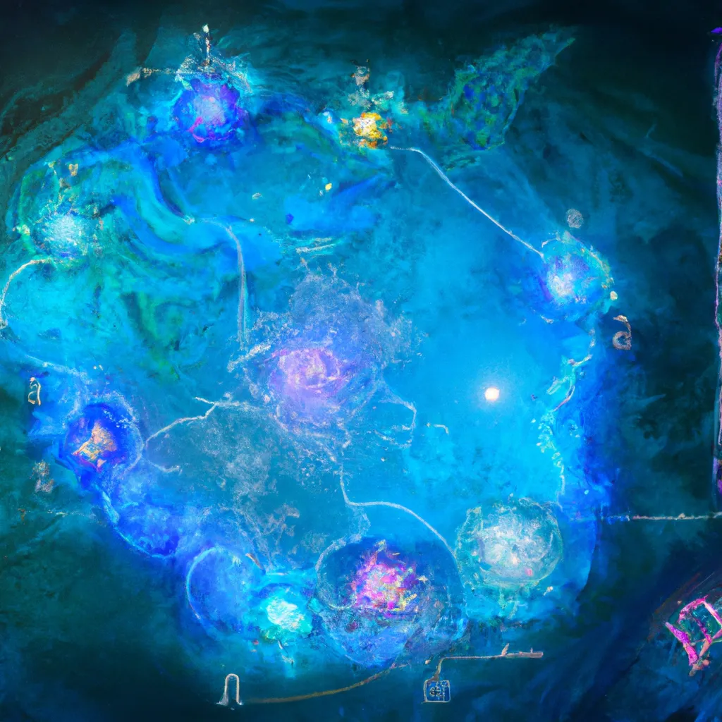 Ilustracao mapa astral aquario