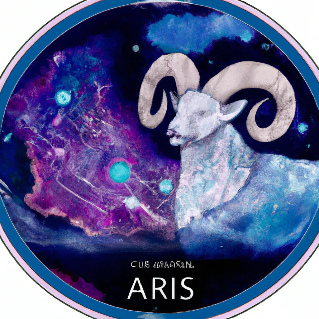 Ilustracao mapa astral aries