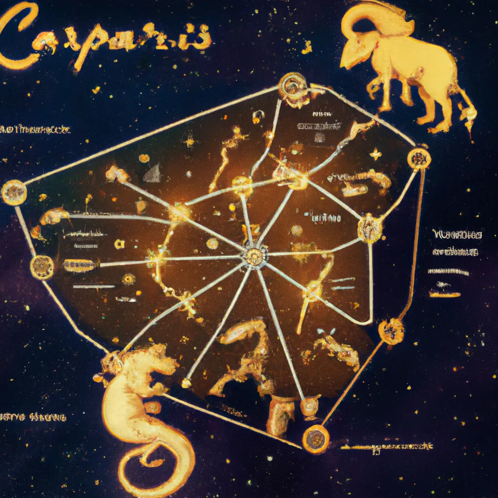 Ilustracao mapa astral capricornio