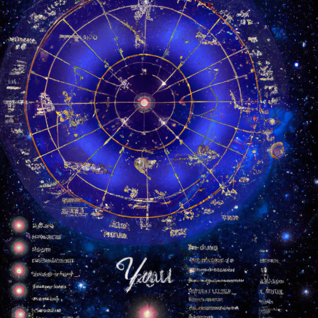 Ilustracao mapa astral horoscopo
