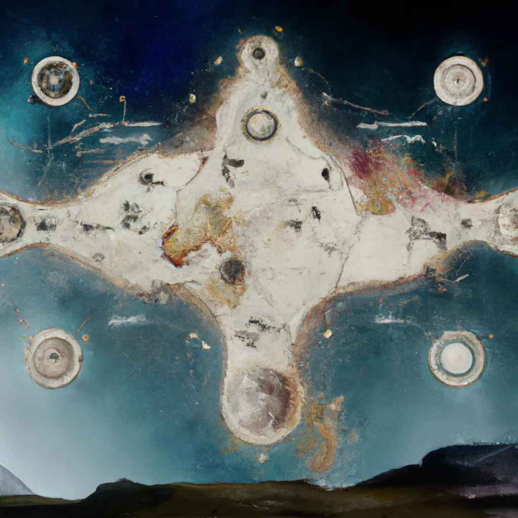 Ilustracao mapa astral meio do ceu