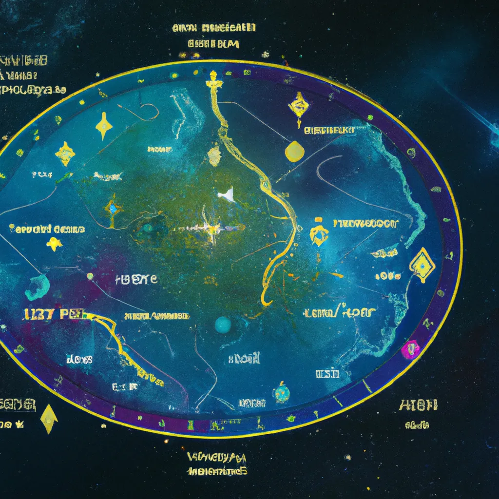 Ilustracao mapa astral nascimento
