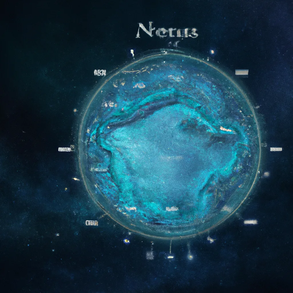 Ilustracao mapa astral netuno