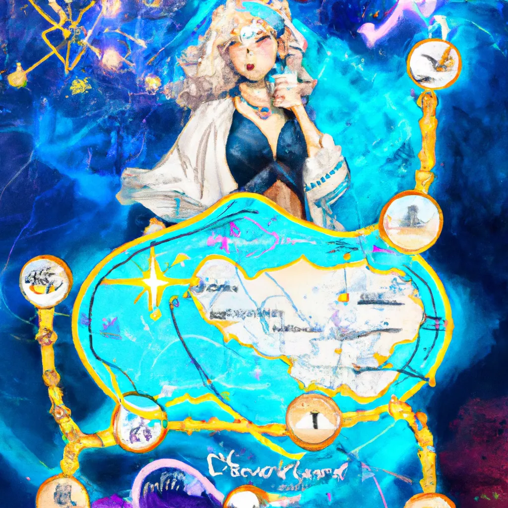 Ilustracao mapa astral princesa diana