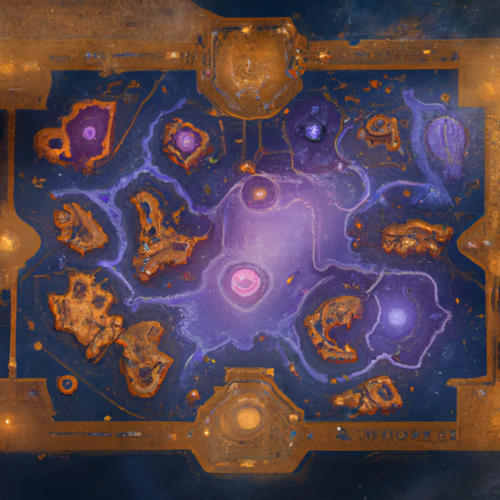 Ilustracao mapa astral quantico