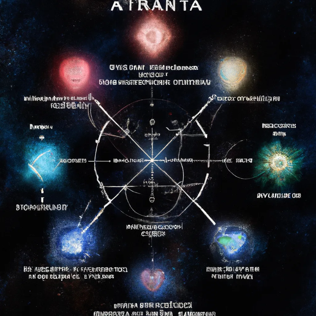 Ilustracao mapa astral relacionamento