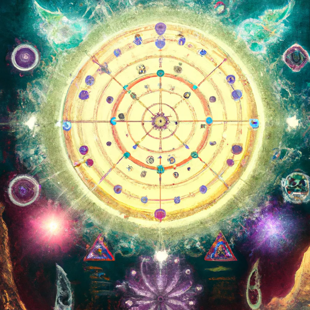 Ilustracao mapa astral umbanda