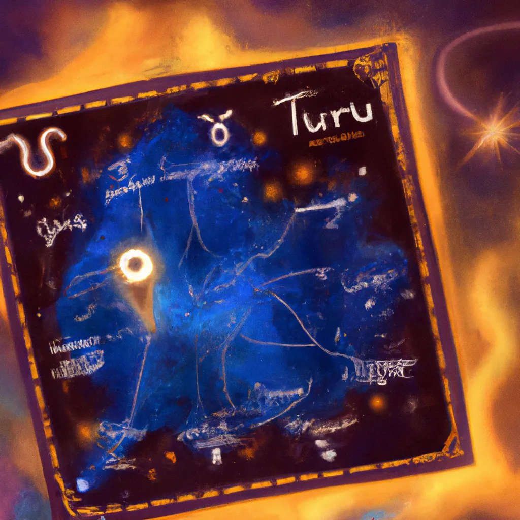 Ilustracao mapa astral urano em touro