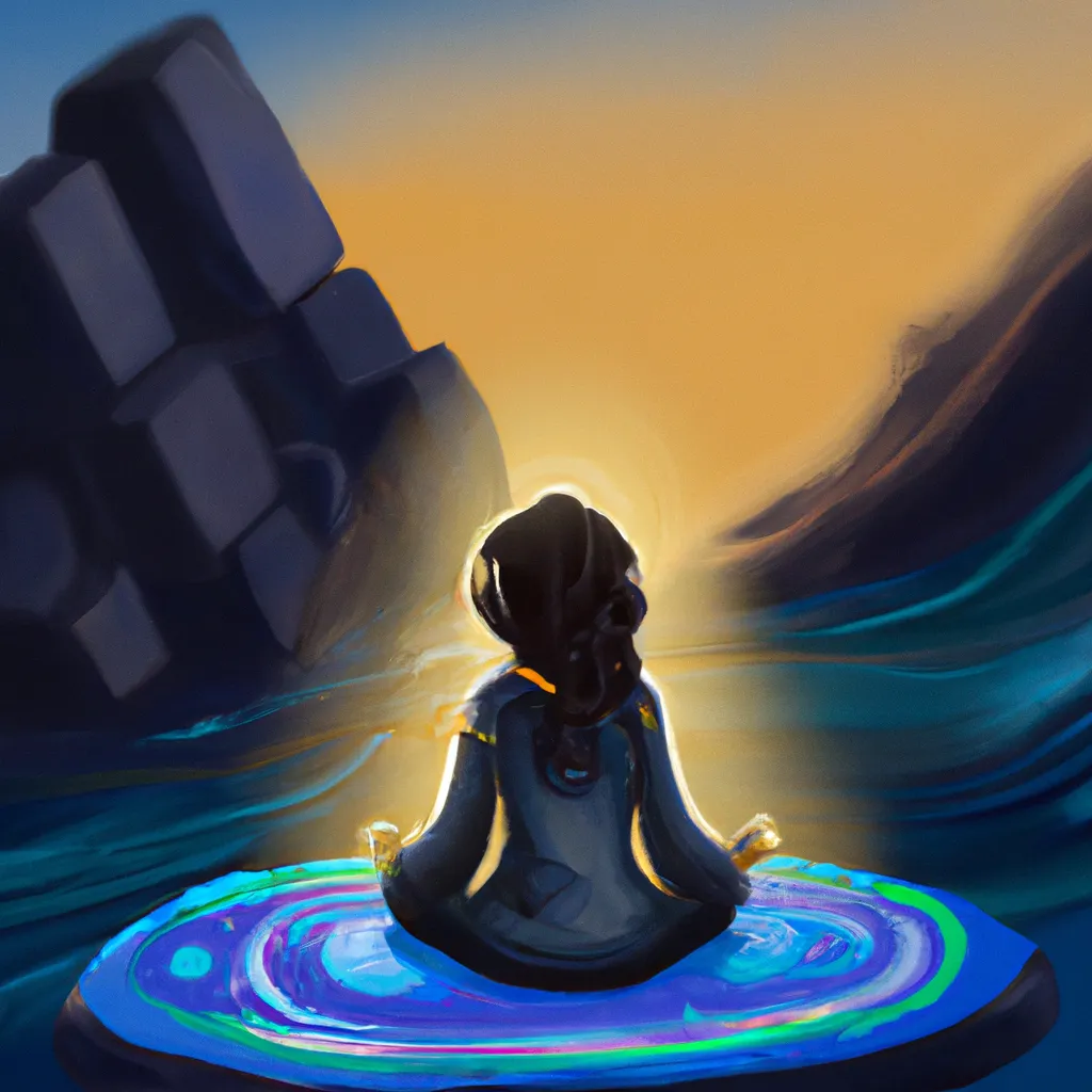 Ilustracao meditacao ao acordar