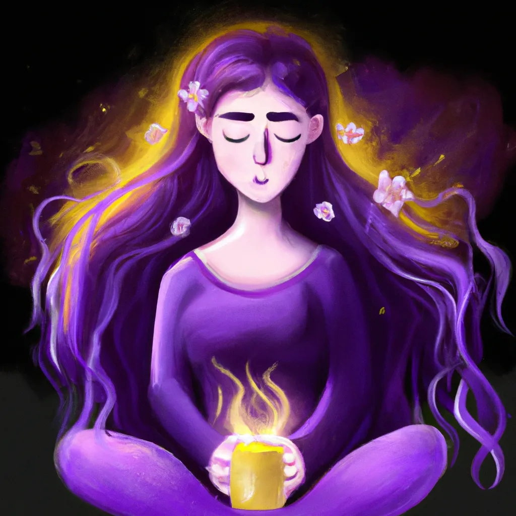 Meditação Chama Violeta: Descubra os Segredos de Uma Vida Mais Plena e Equilibrada! 7 Ilustracao meditacao chama violeta