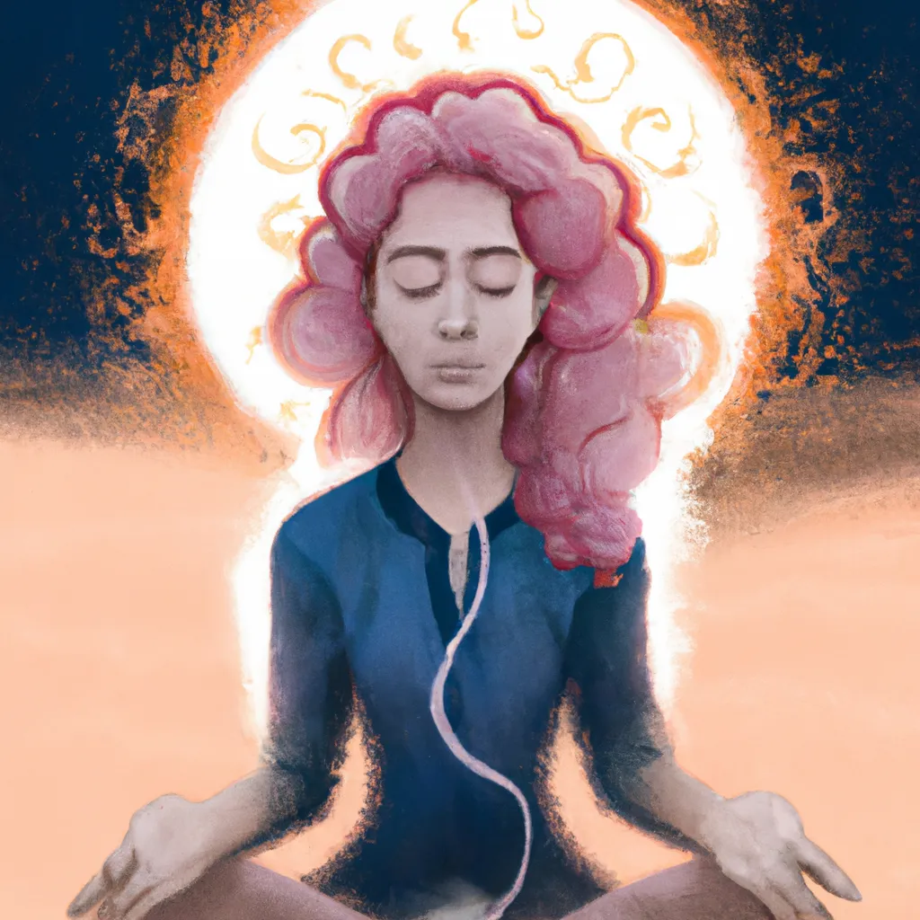 Ilustracao meditacao coral