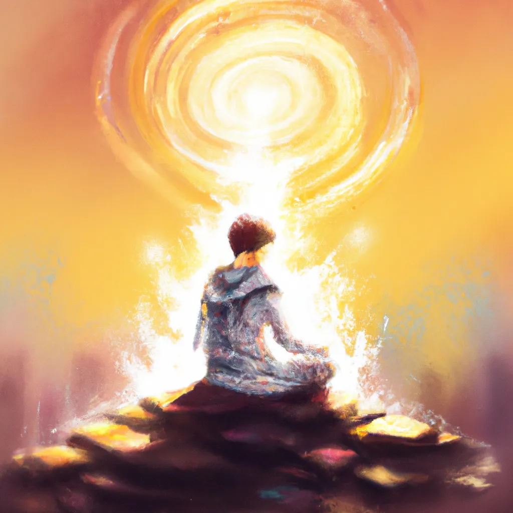 Ilustracao meditacao espiritual