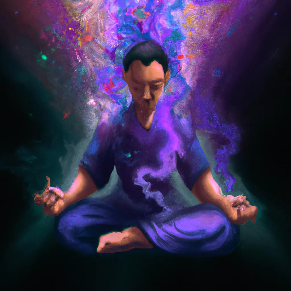 Ilustracao meditacao eu sou