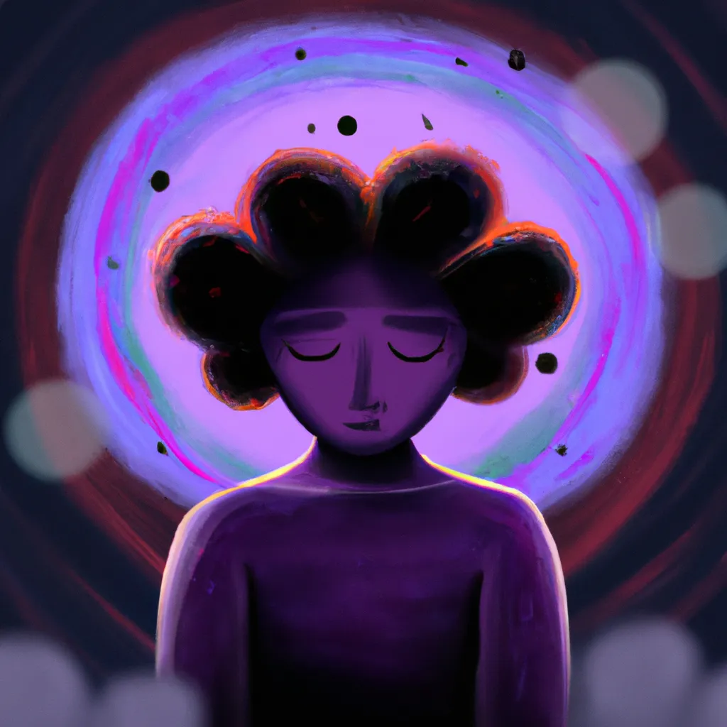 Ilustracao meditacao guiada para ansiedade