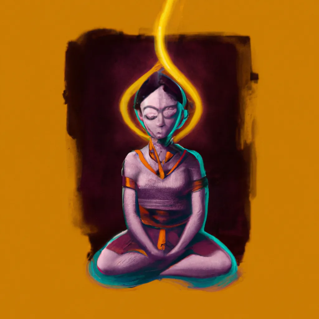 Ilustracao meditacao hindu