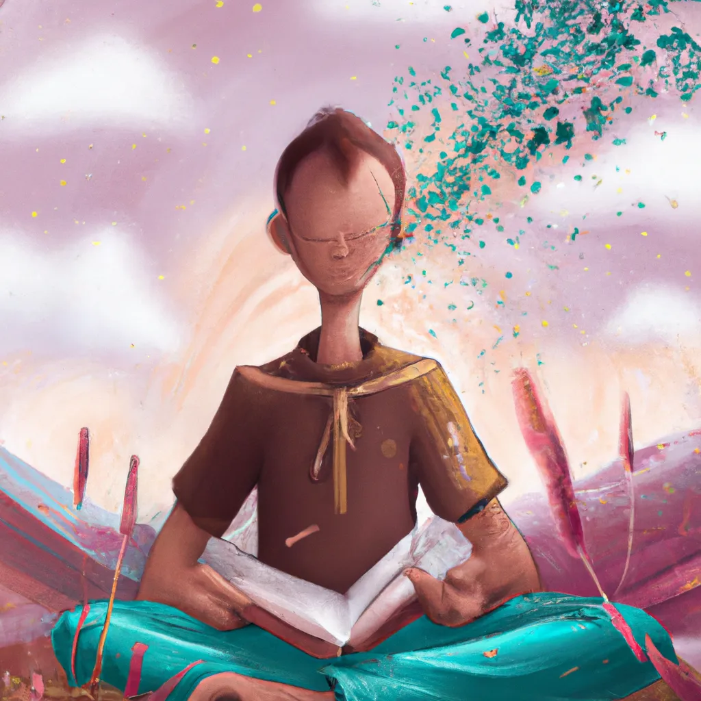 Ilustracao meditacao livro