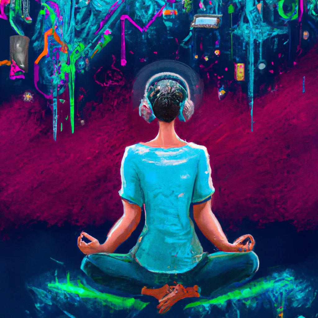 Ilustracao meditacao mindfulness guiada para ansiedade