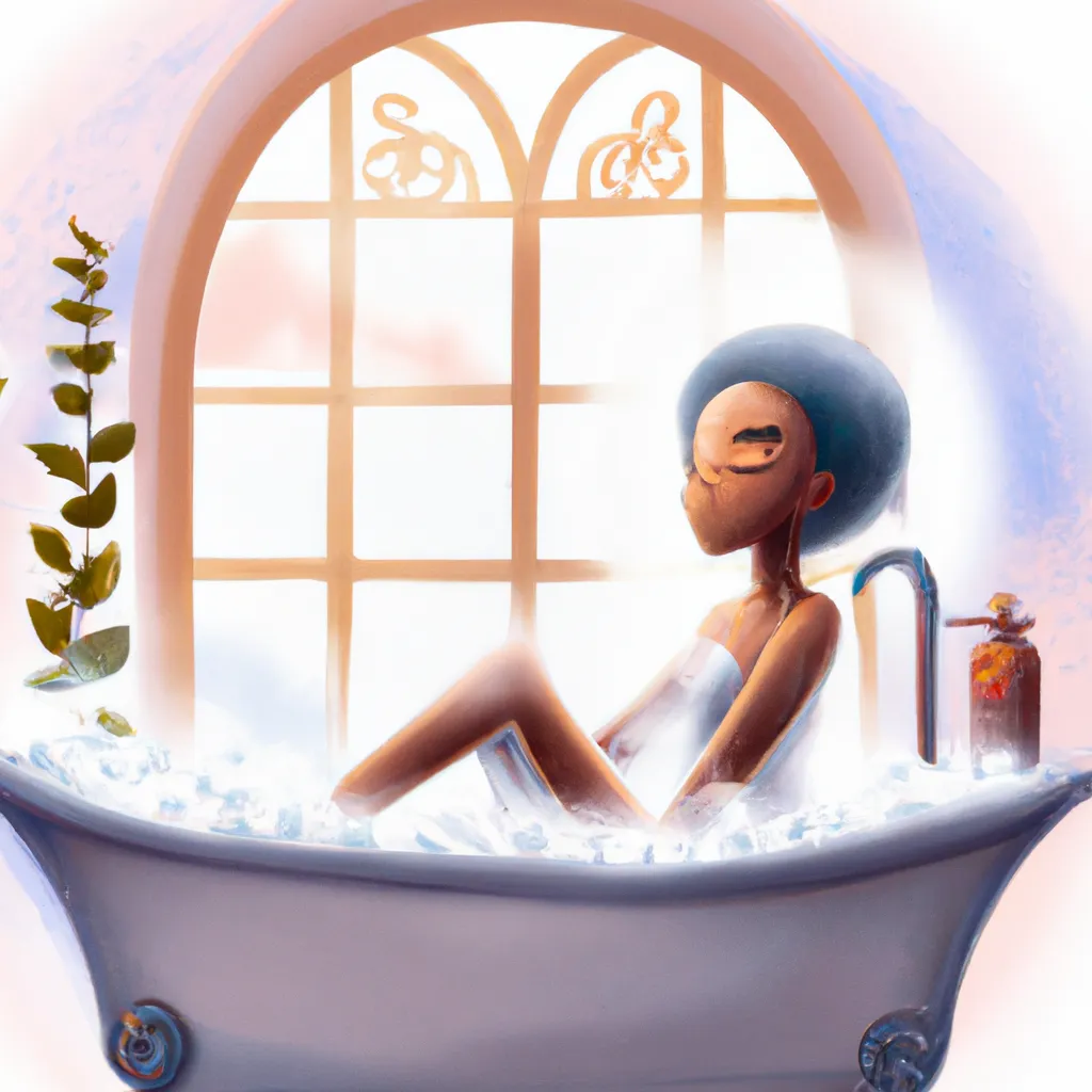 Ilustracao meditacao no banho
