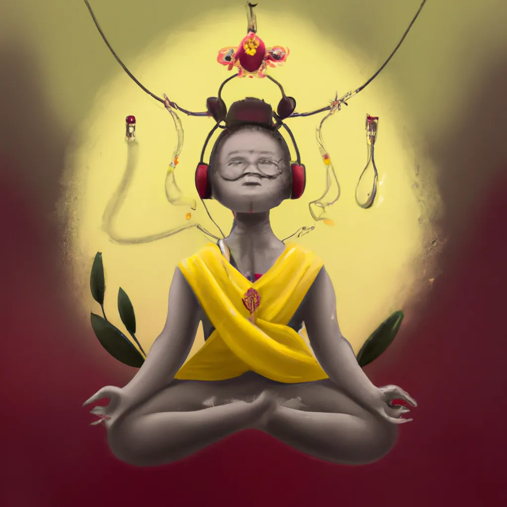 Ilustracao meditacao origem