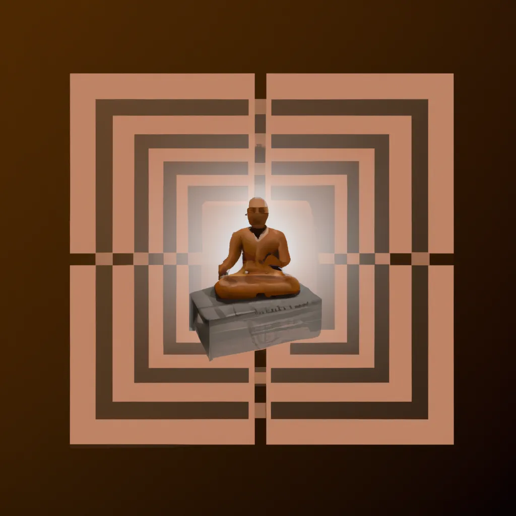 Ilustracao meditacao quadrada