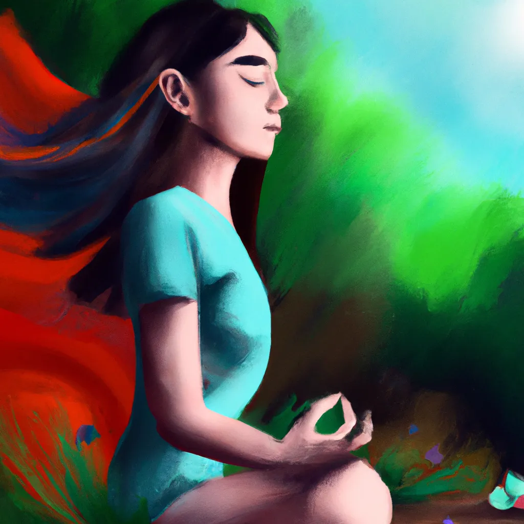 Ilustracao meditacao respiracao
