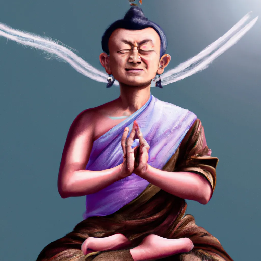 Ilustracao meditacao tibetana