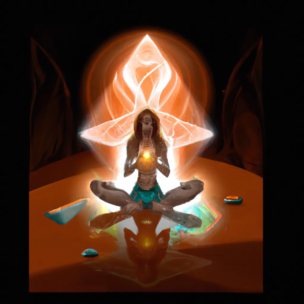 Ilustracao meditacao transcendental guiada
