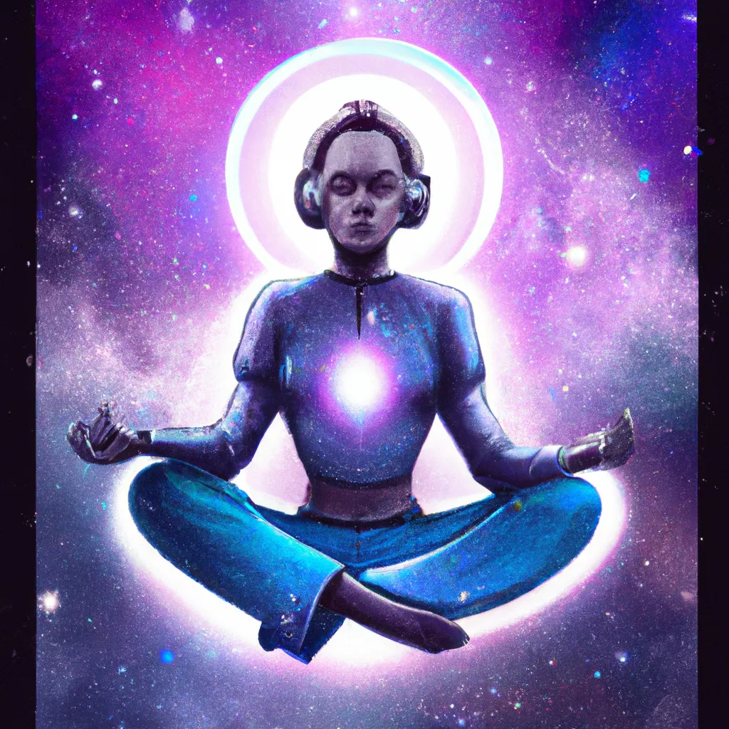 Ilustracao meditacao universo
