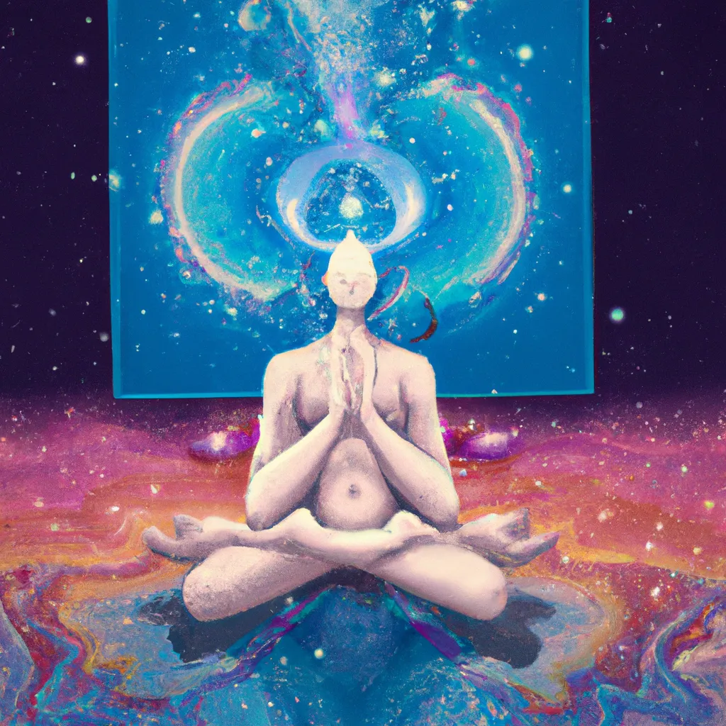 Ilustracao meditacao viagem astral