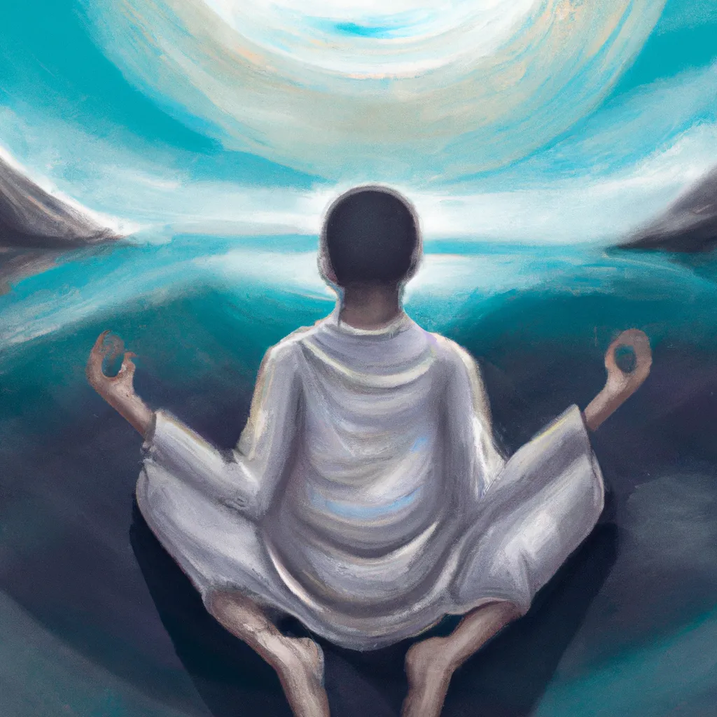 Ilustracao meditacao vipassana guiada