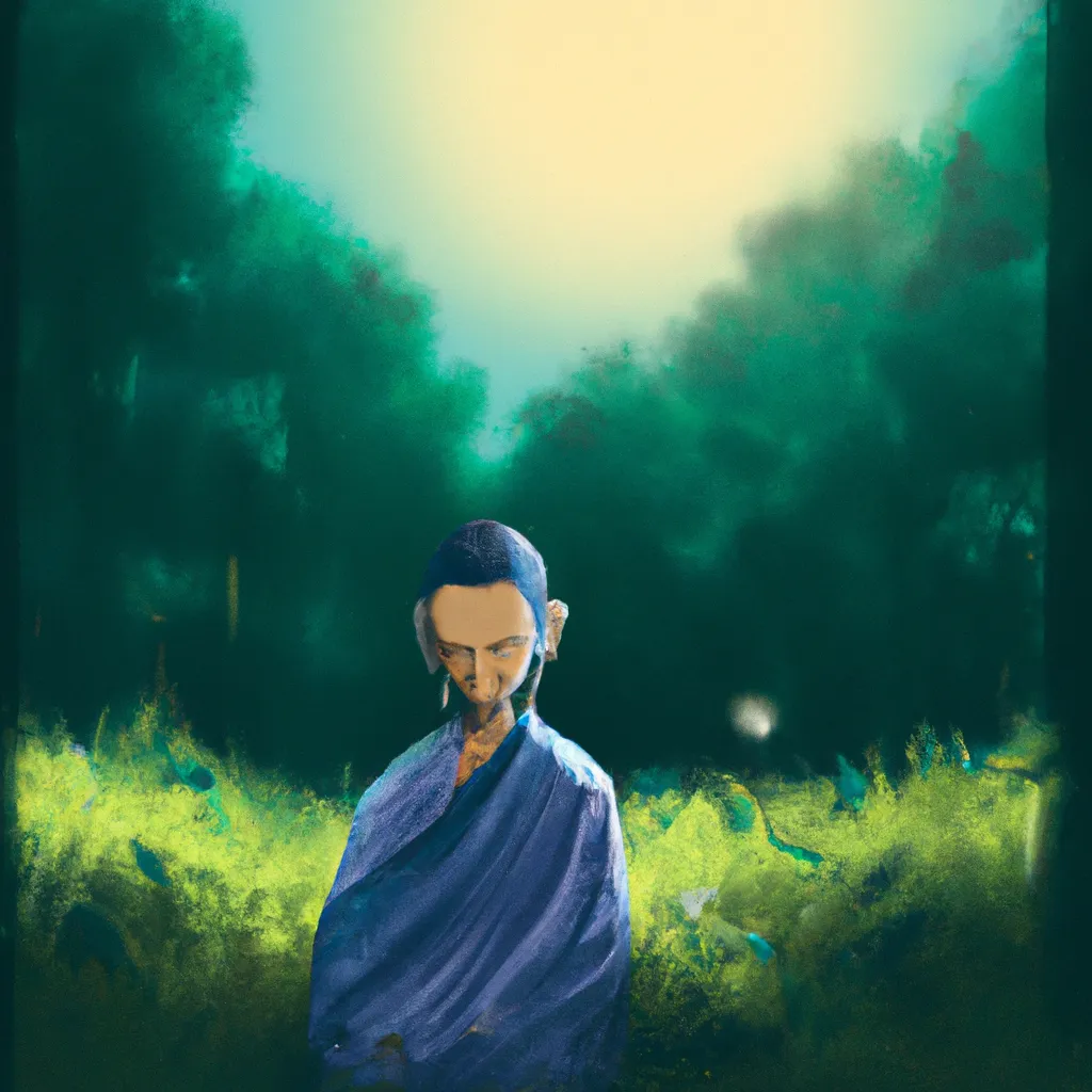 Ilustracao meditacao vipassana retiro