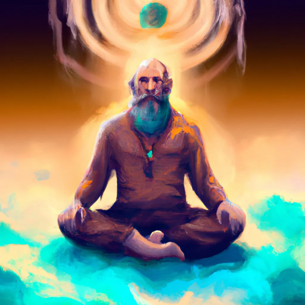 Ilustracao meditacao wim hof