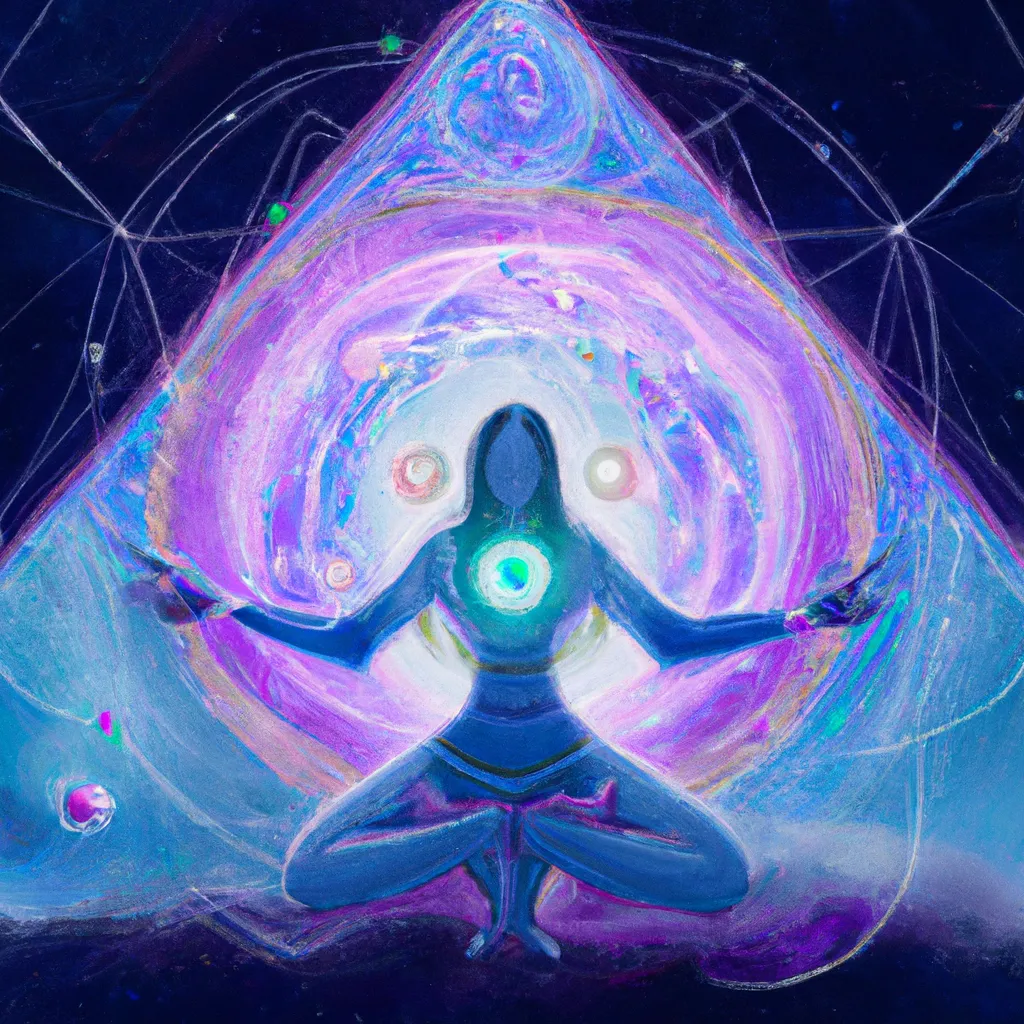Ilustracao meditacao xamanica para projecao astral