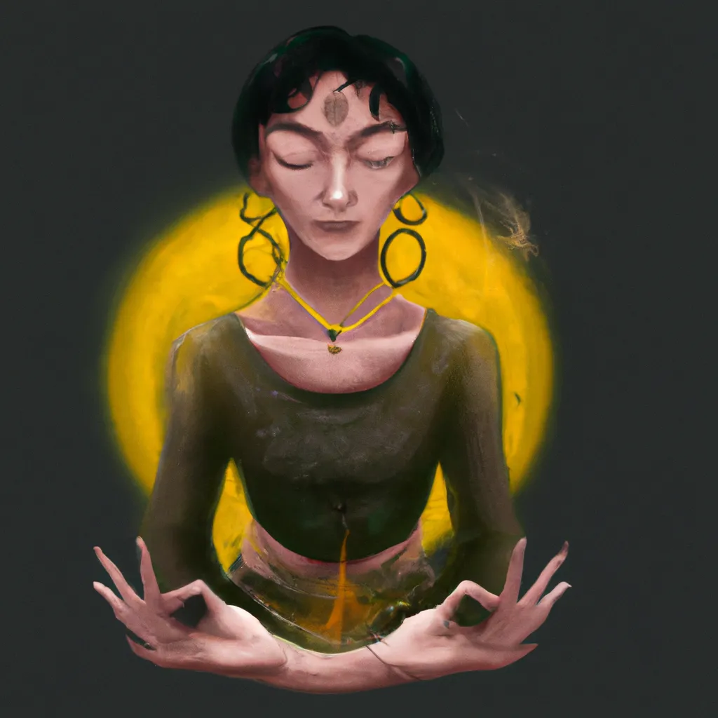 Ilustracao meditacao yoga mudra cura