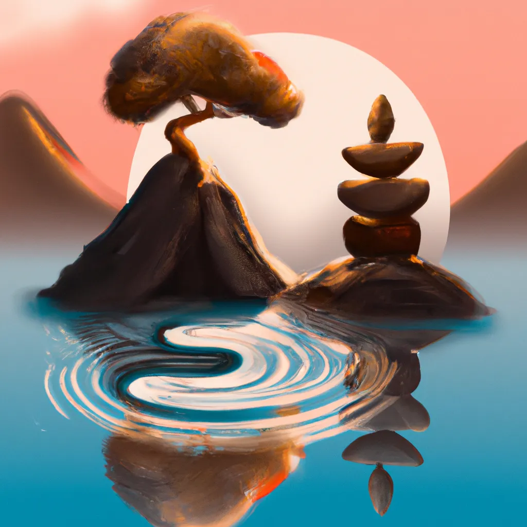 Ilustracao meditacao zen ou zazen
