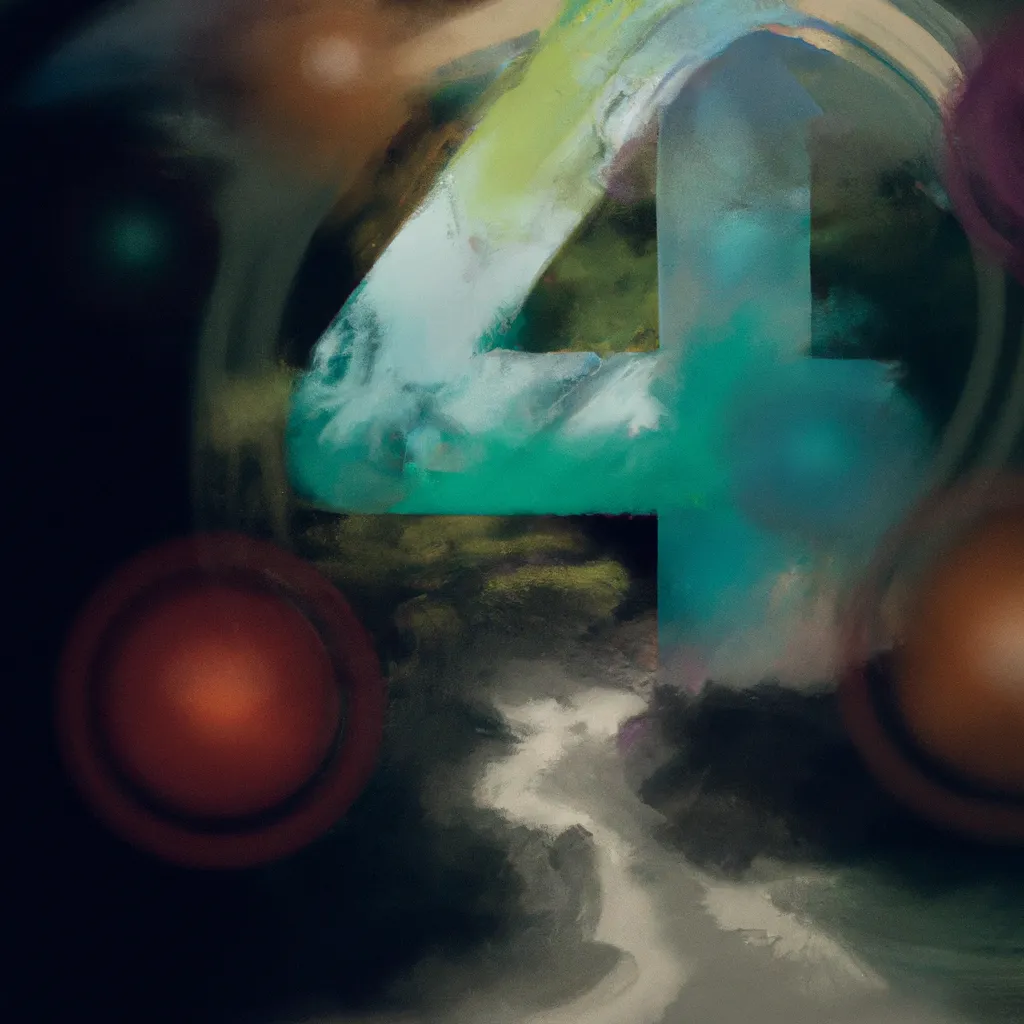 Ilustracao numerologia numero 4