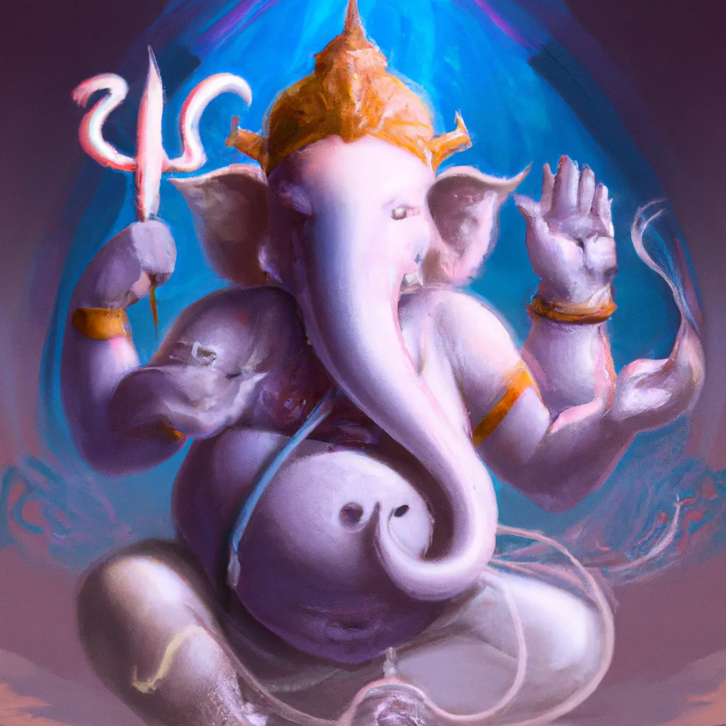 Ilustracao reiki ganesha
