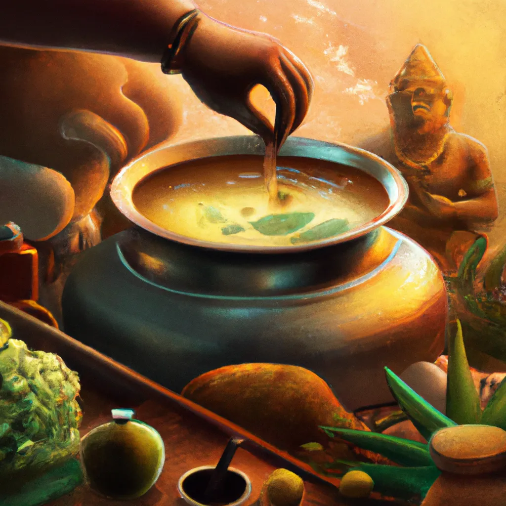 Ilustracao ritual ayurveda