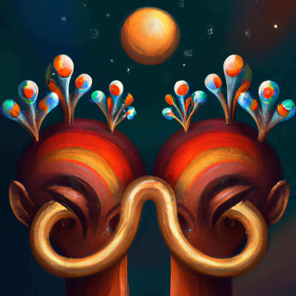 Ilustracao signo de gemeos
