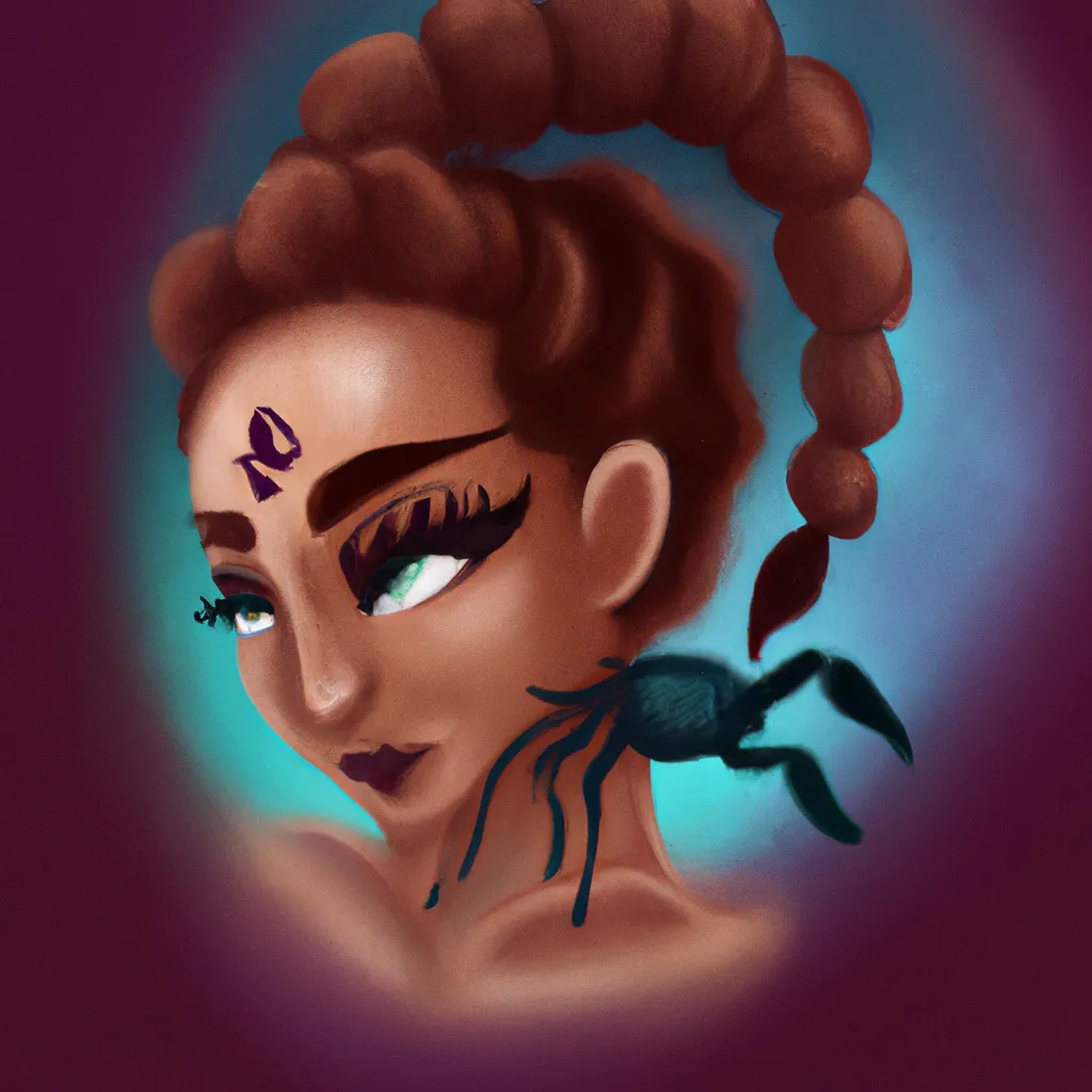 Ilustracao signo escorpiao amanha