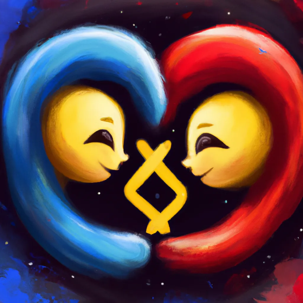 Ilustracao signo gemeos no amor
