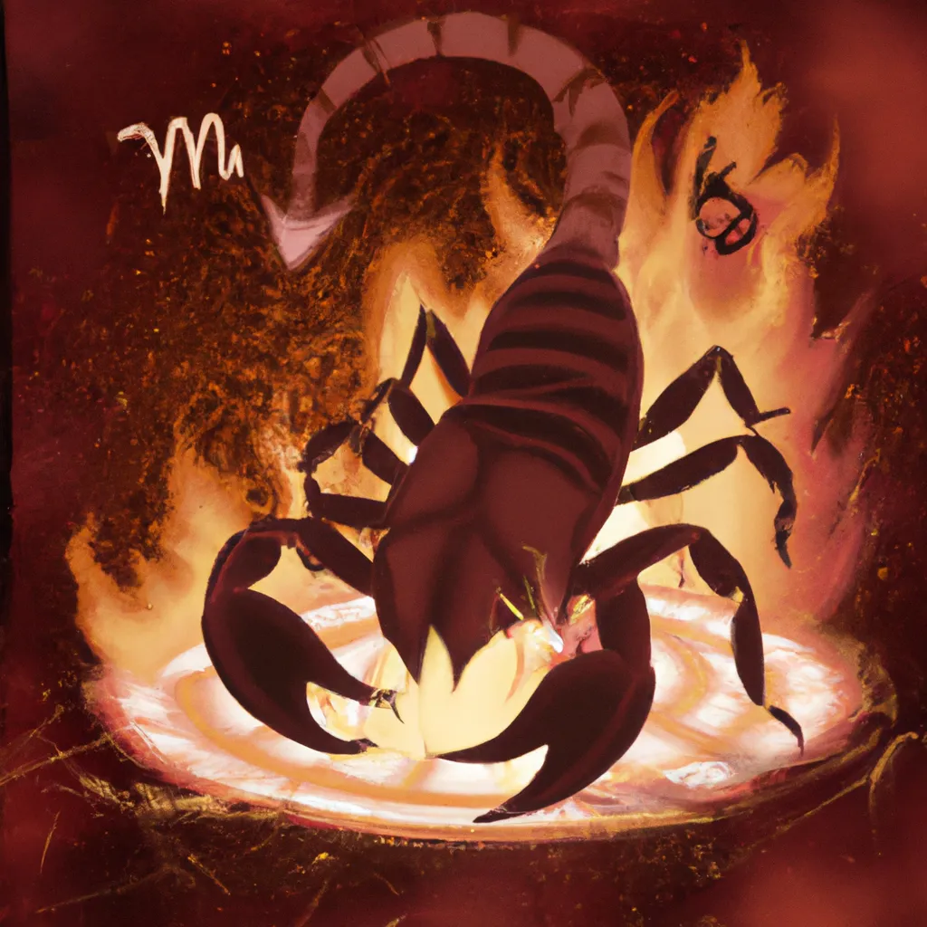 Ilustracao signo inferno astral de escorpiao