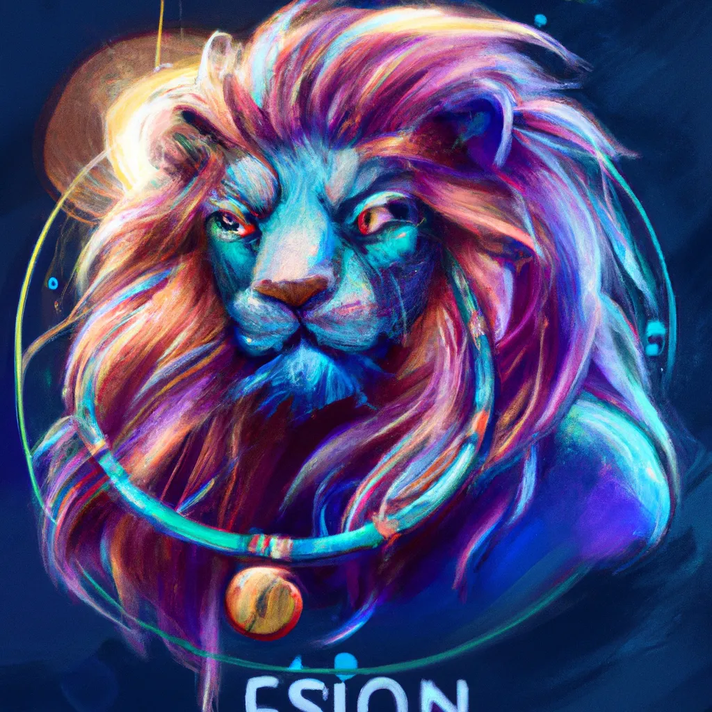 Ilustracao signo leao 2023