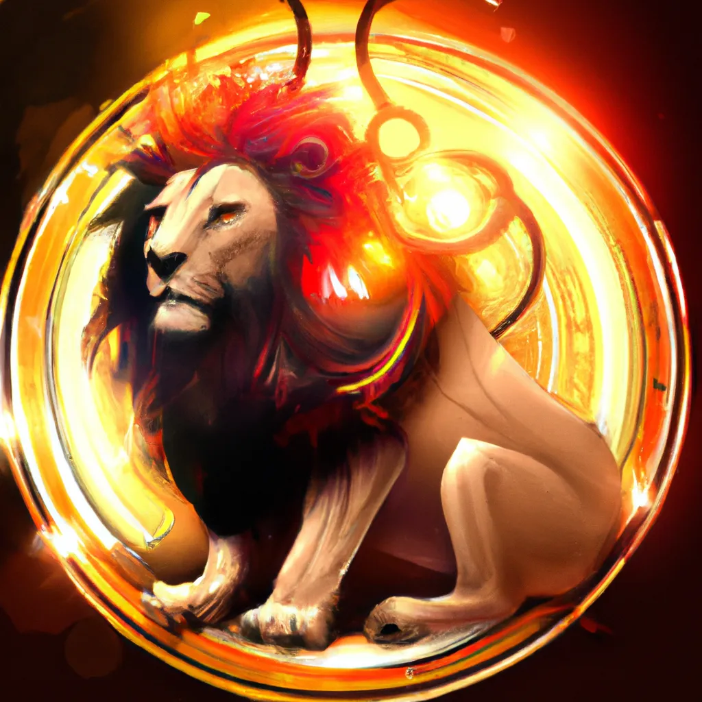Ilustracao signo que combina com leao